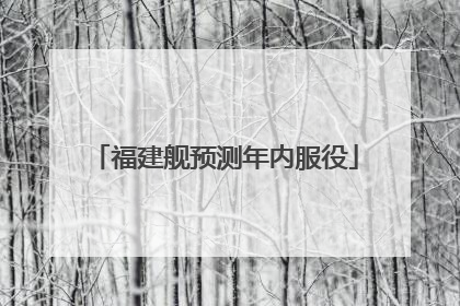 福建舰预测年内服役